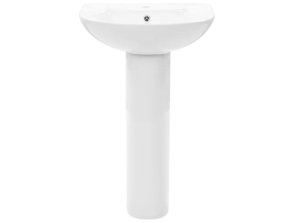Lavabo freestanding con base in ceramica bianca lavabo 52 cm bagno 02_0002567