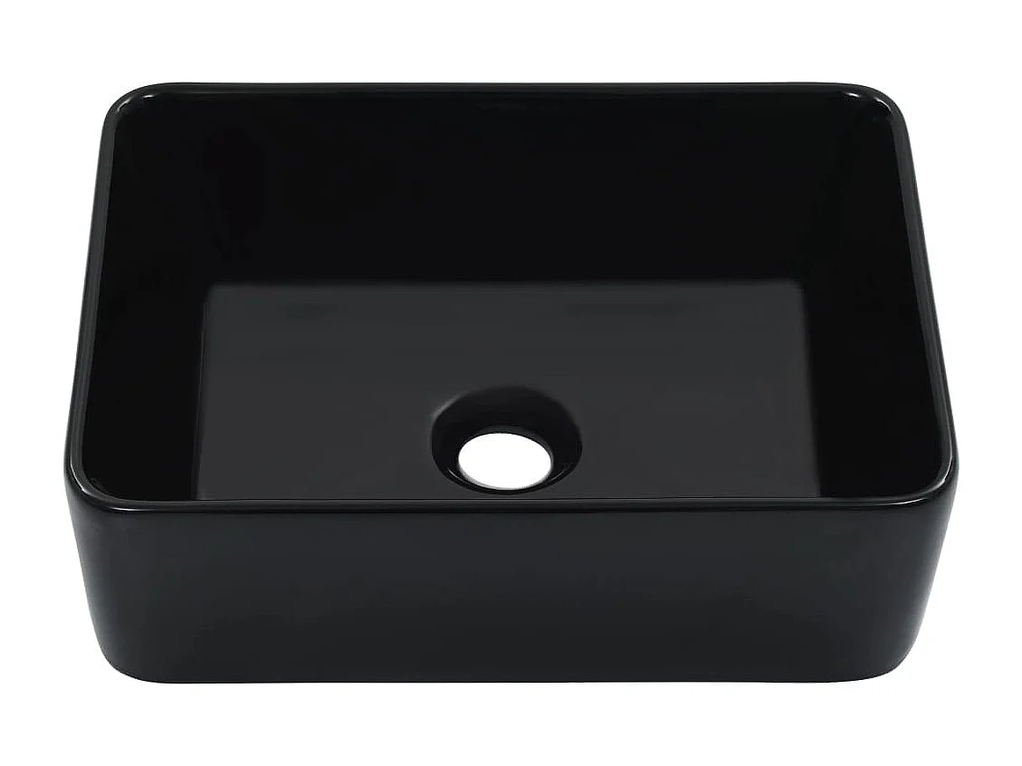 Lavabo lave-mains vasque à noire 40 x 30 x 13 cm 02_0002629