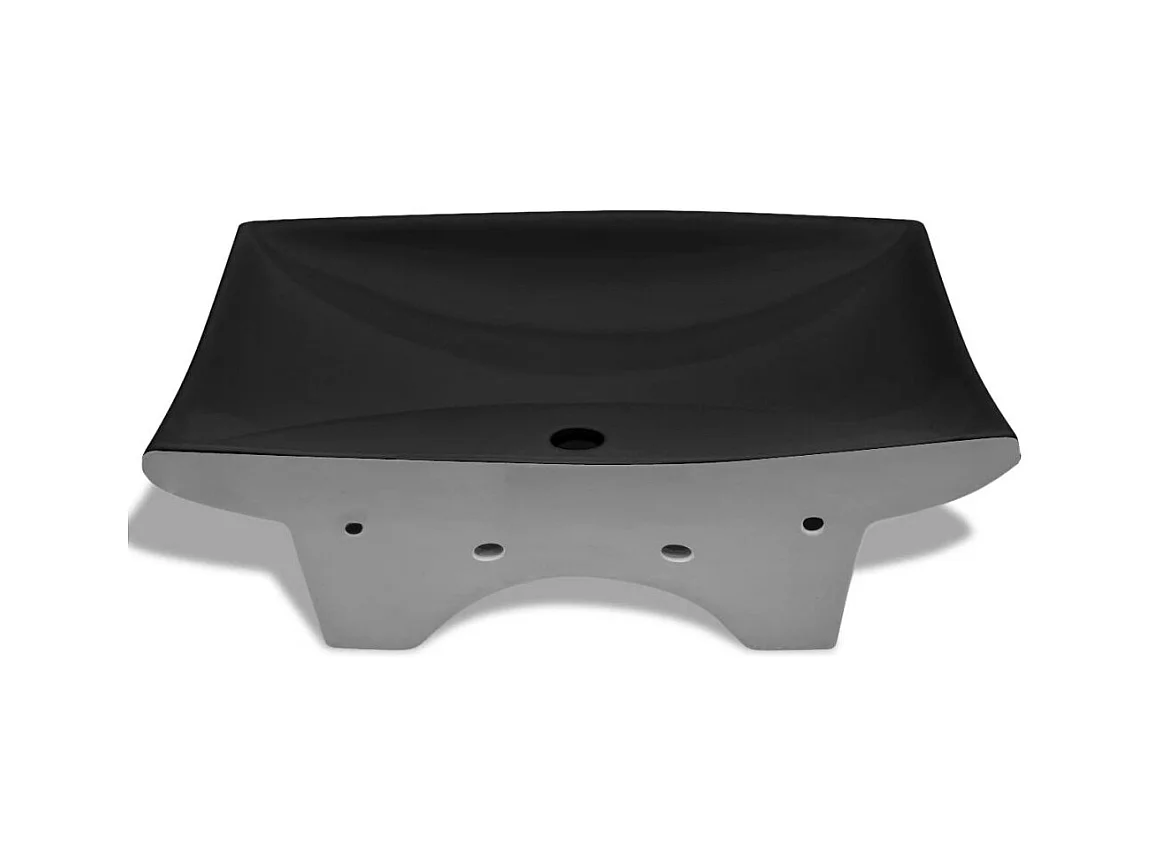 Lavabo vasque rectangulaire en noire 60 x 44 x 17 cm 02_0002489