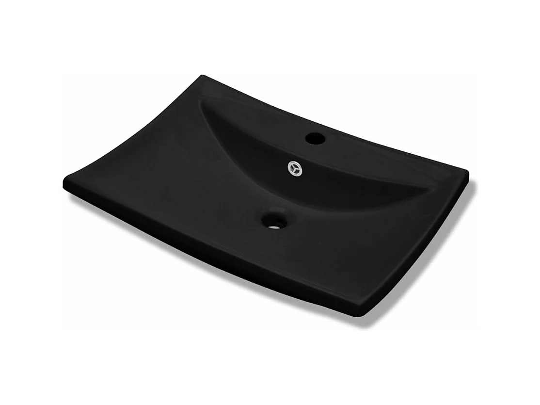 Lavabo vasque rectangulaire en noire 60 x 44 x 17 cm 02_0002489