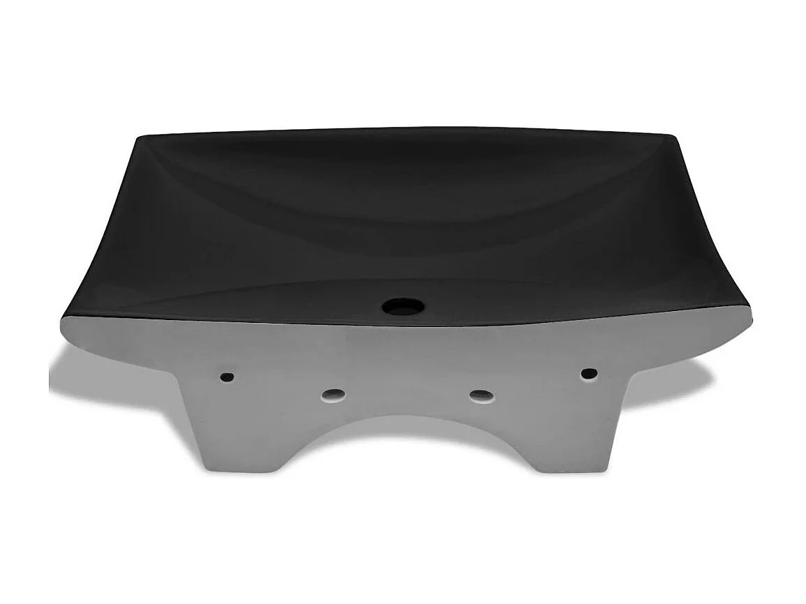 Lavabo vasque rectangulaire en noire 60 x 44 x 17 cm 02_0002489