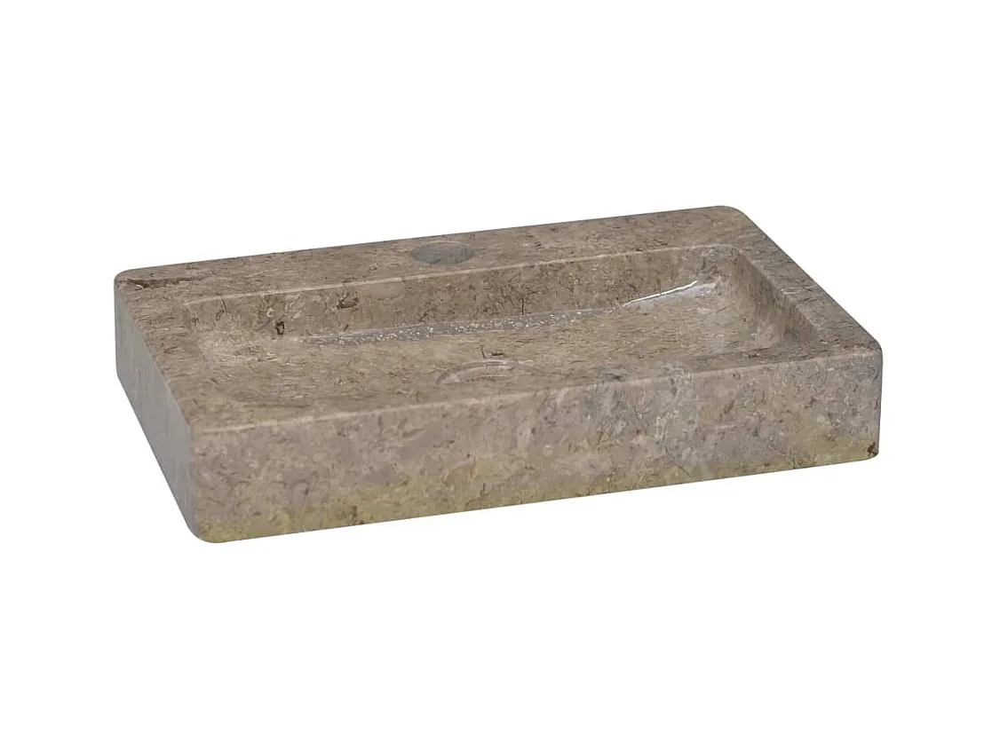 Lavabo da bagno lavabo da appoggio per WC lavabo da bagno lavabo da bagno interno casa 38 x 24 cm marmo grigio 02_0002832