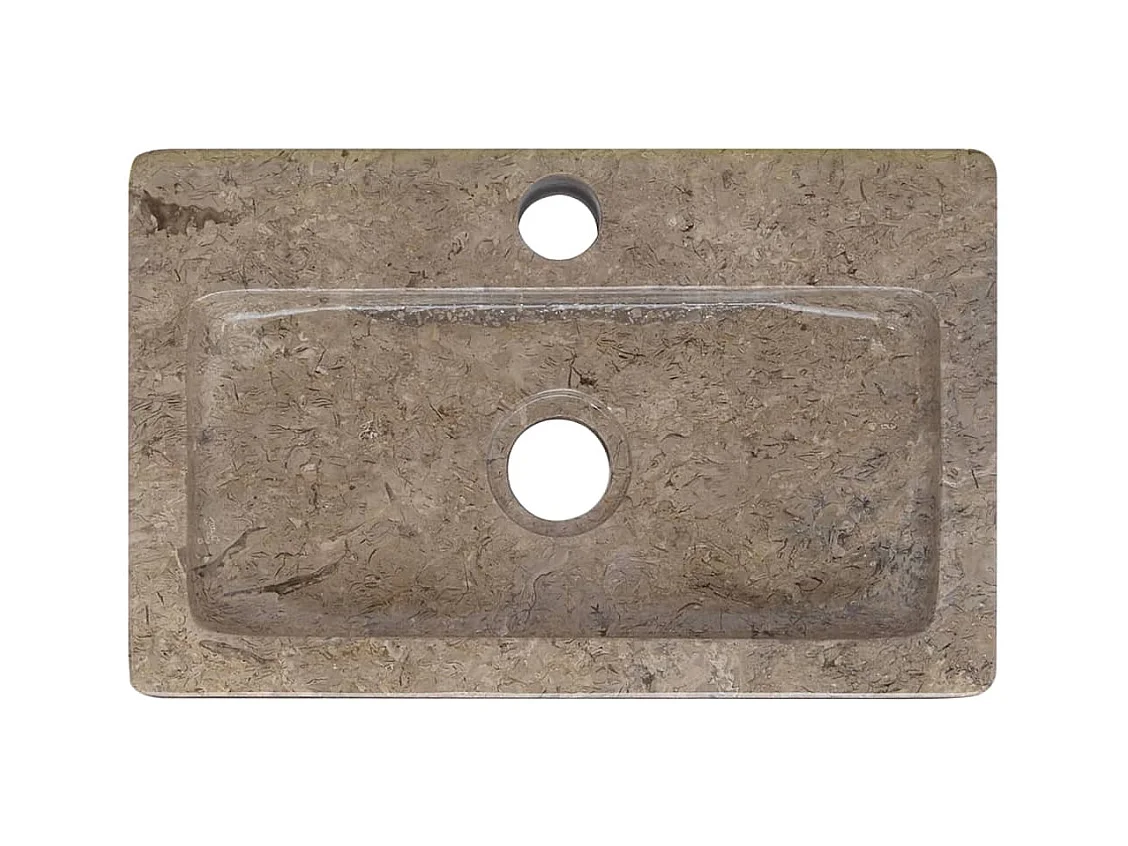 Lavabo sobre encimera, lavabo para baño, lavabo para baño, lavabo para baño, interior de casa, 38 x 24 cm, mármol gris 02_0002832