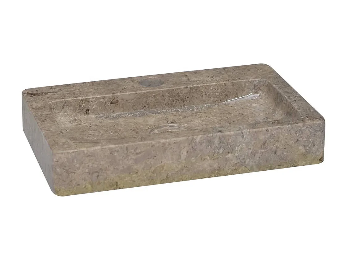 Lavabo da bagno lavabo da appoggio per WC lavabo da bagno lavabo da bagno interno casa 38 x 24 cm marmo grigio 02_0002832