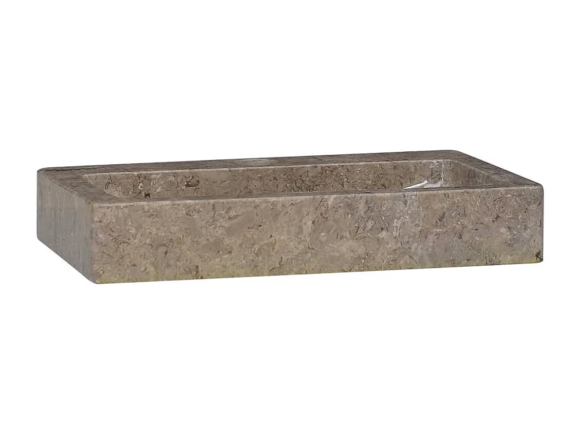 Lavabo da bagno lavabo da appoggio per WC lavabo da bagno lavabo da bagno interno casa 38 x 24 cm marmo grigio 02_0002832