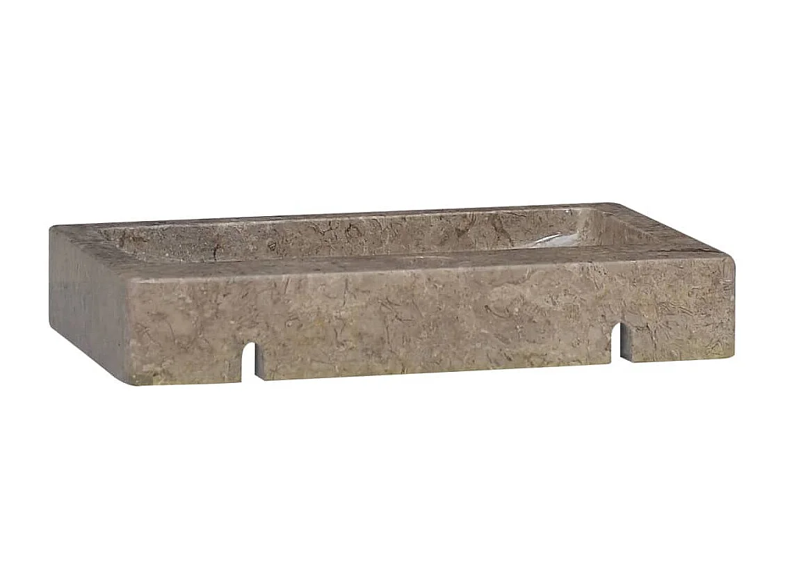 Lavabo da bagno lavabo da appoggio per WC lavabo da bagno lavabo da bagno interno casa 38 x 24 cm marmo grigio 02_0002832