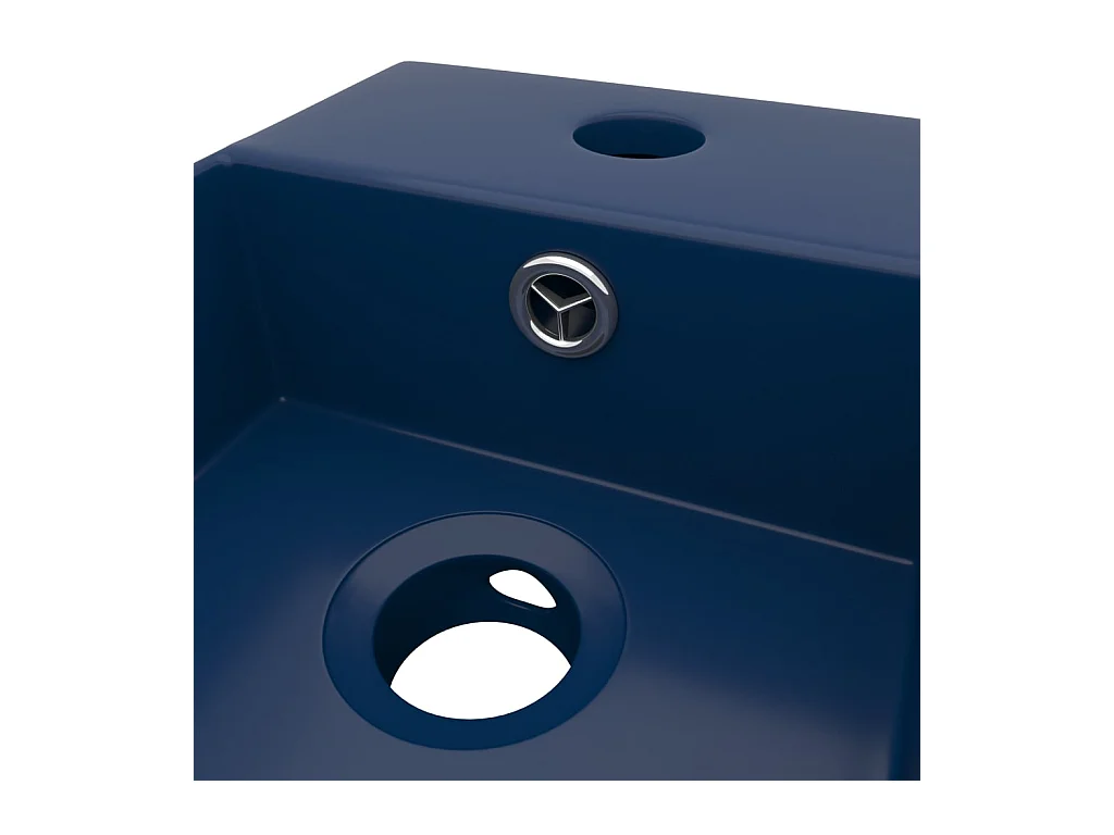 Pia de banheiro com transbordamento bancada sanita lavatório cozinha sala cosmética casa cerâmica 48 x 25 cm azul escuro 02_0002732