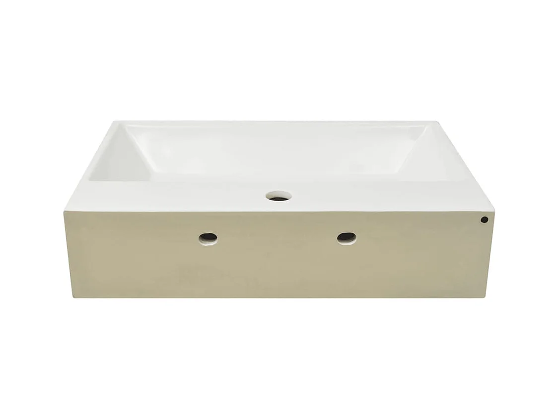 Vasque lavabo avec trou blanche 60.5 x 42.5 x 14.5 cm 02_0002534