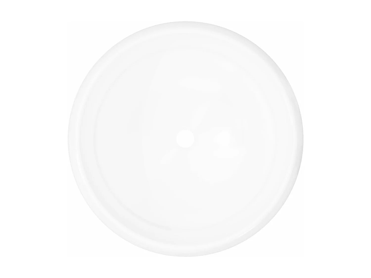 Lavabo de baño diámetro 40 cm redondo cerámica blanca 02_0002527