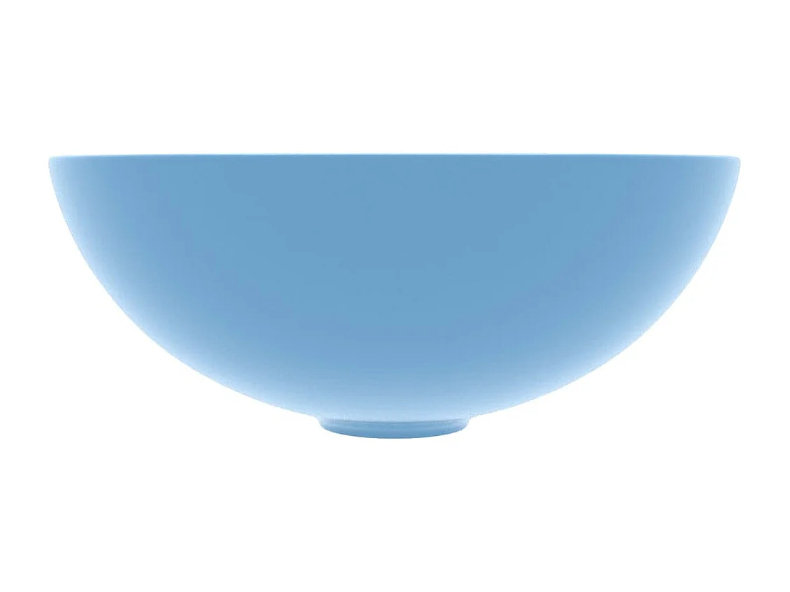 Lavabo redondo para baño, lavabo sobre encimera, lavabo para cocina, lavabo para cosméticos, interior de casa, cerámica, 28 cm, azul claro 02_0002720