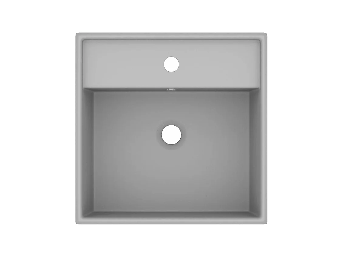 Lavabo carré de luxe grise 41 x 41 x 15 cm 02_0002691