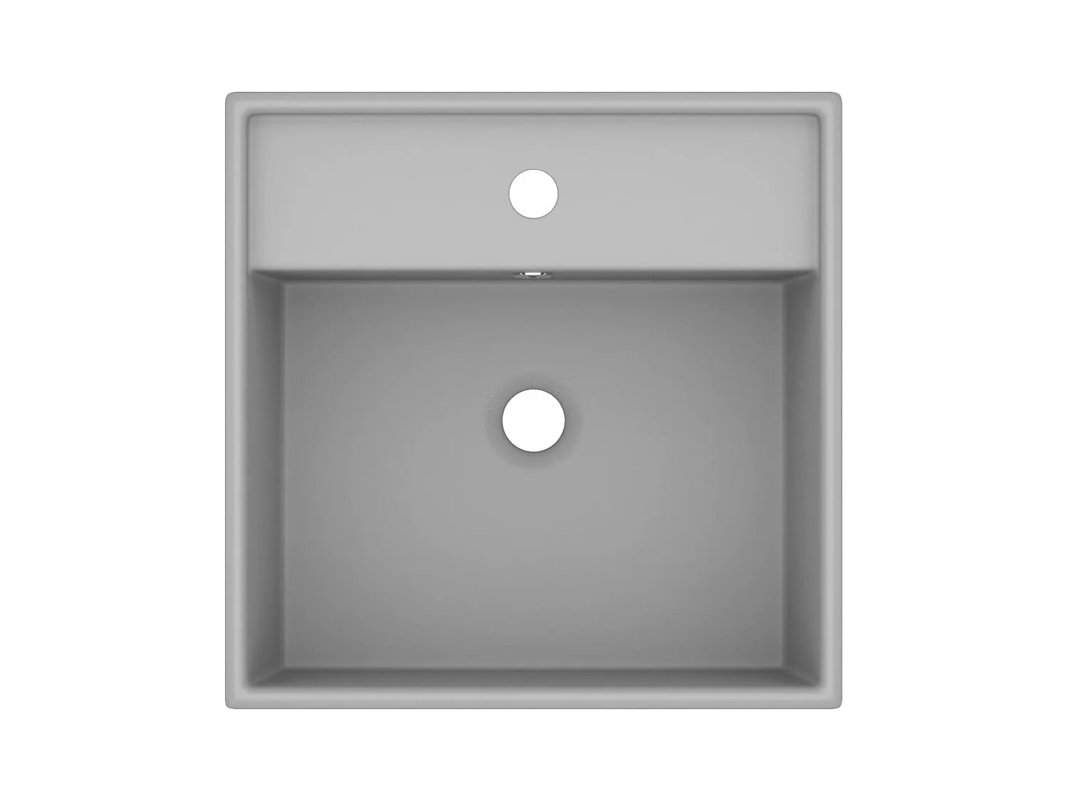 Lavabo carré de luxe grise 41 x 41 x 15 cm 02_0002691