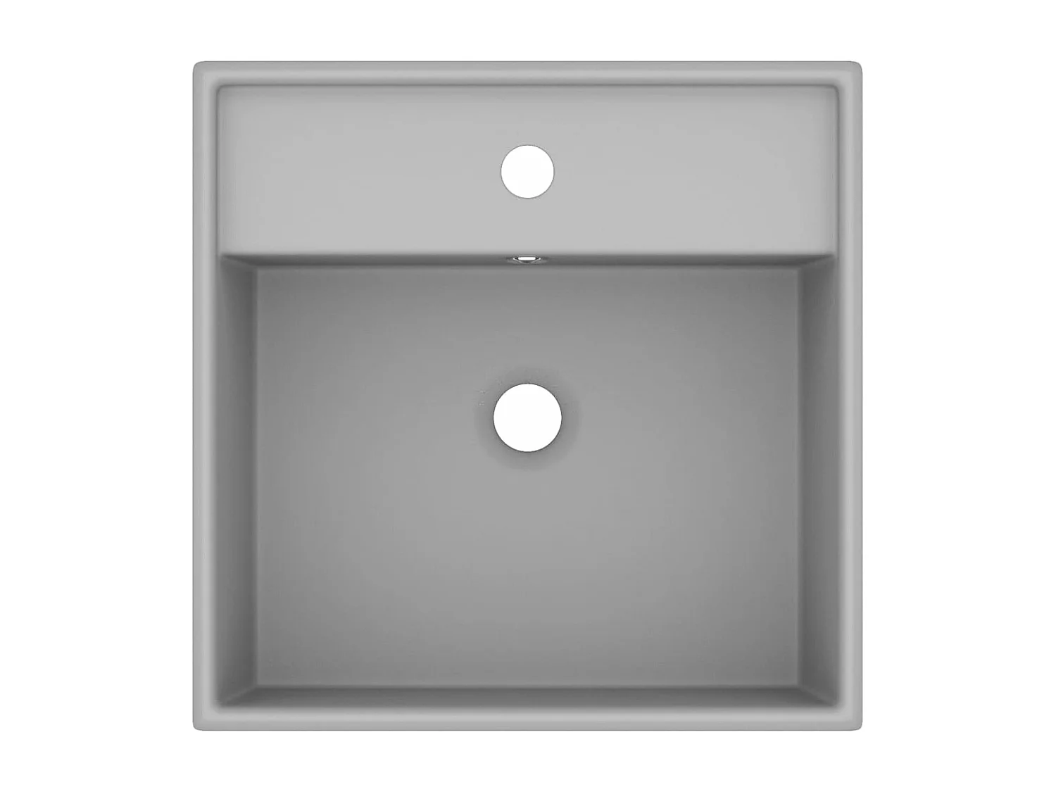 Lavabo carré de luxe grise 41 x 41 x 15 cm 02_0002691