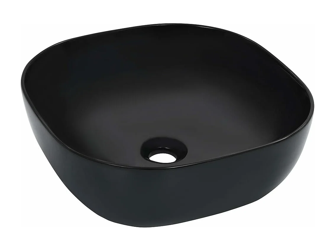 Lavabo lave-mains vasque à noire 42.5 x 42.5 x 14.5 cm 02_0002627