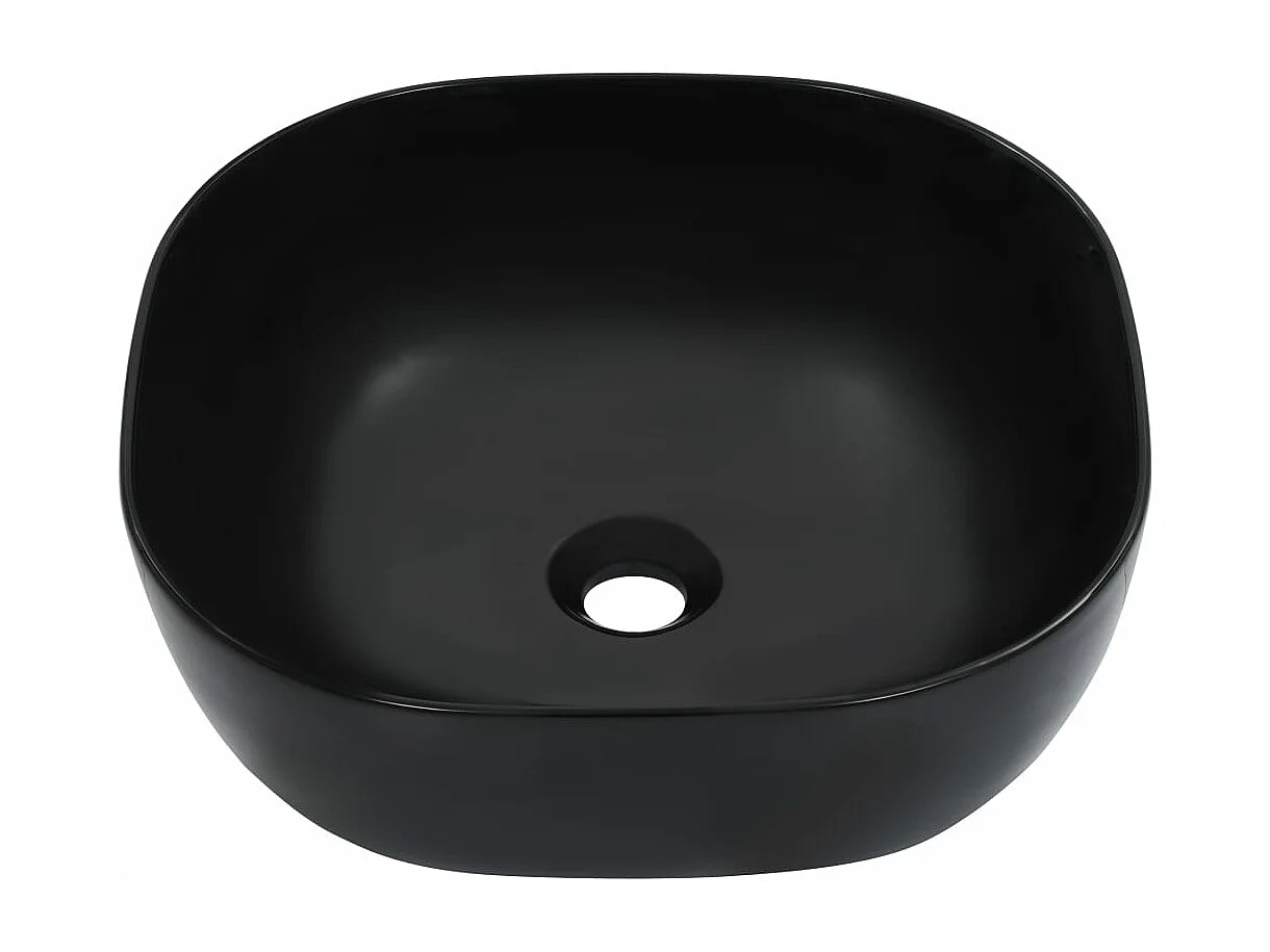 Lavabo lave-mains vasque à noire 42.5 x 42.5 x 14.5 cm 02_0002627