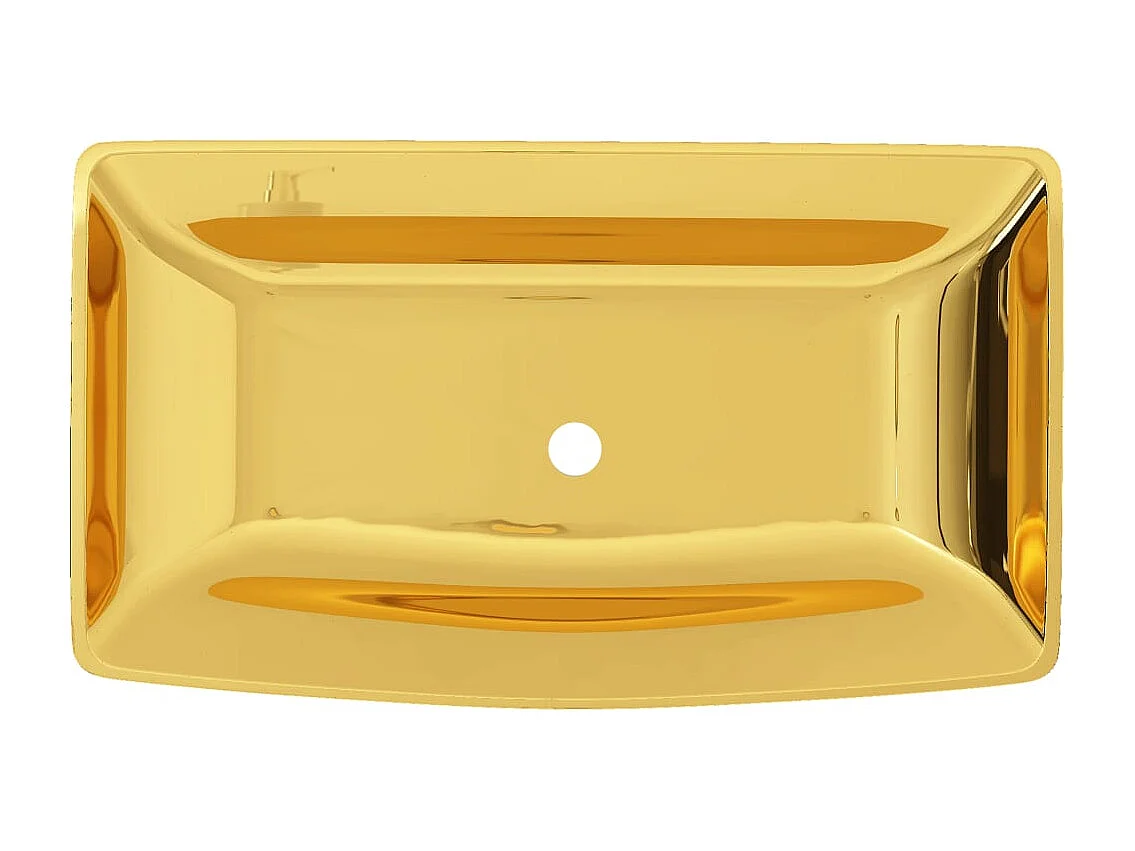 Lavabo Lavabo sobre encimera lavabo montado baño interior ducha cabina de inodoro hogar 71 x 38 cm cerámica oro 02_0002585