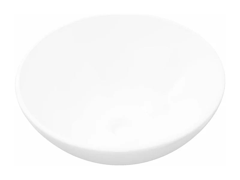 Lavabo de baño diámetro 32,5 cm redondo cerámica blanca 02_0002503