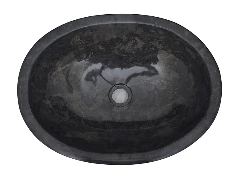 Lavabo de salle d'eau noire 53 x 40 x 15 cm 02_0002816