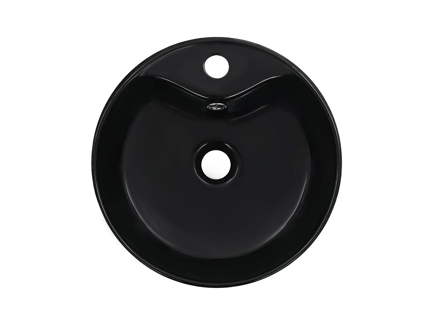 Lavabo con rebosadero lavabo sobre encimera cuarto de baño montado interior ducha cabina de inodoro 36 x 13 cm hogar cerámica negra 02_0002621