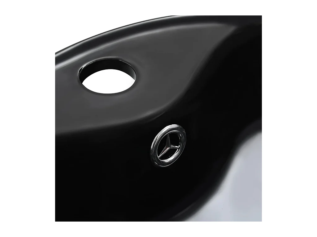 Lavabo con rebosadero lavabo sobre encimera cuarto de baño montado interior ducha cabina de inodoro 36 x 13 cm hogar cerámica negra 02_0002621