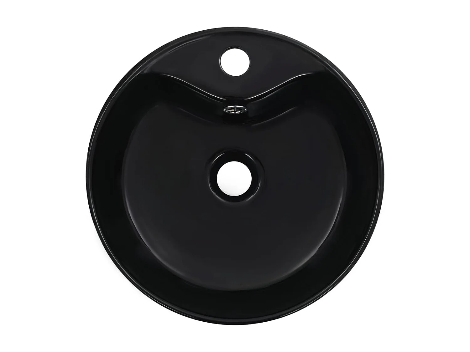 Lavabo con troppopieno lavabo da appoggio lavabo da appoggio interno bagno con doccia cabina WC 36 x 13 cm casa ceramica nera 02_0002621