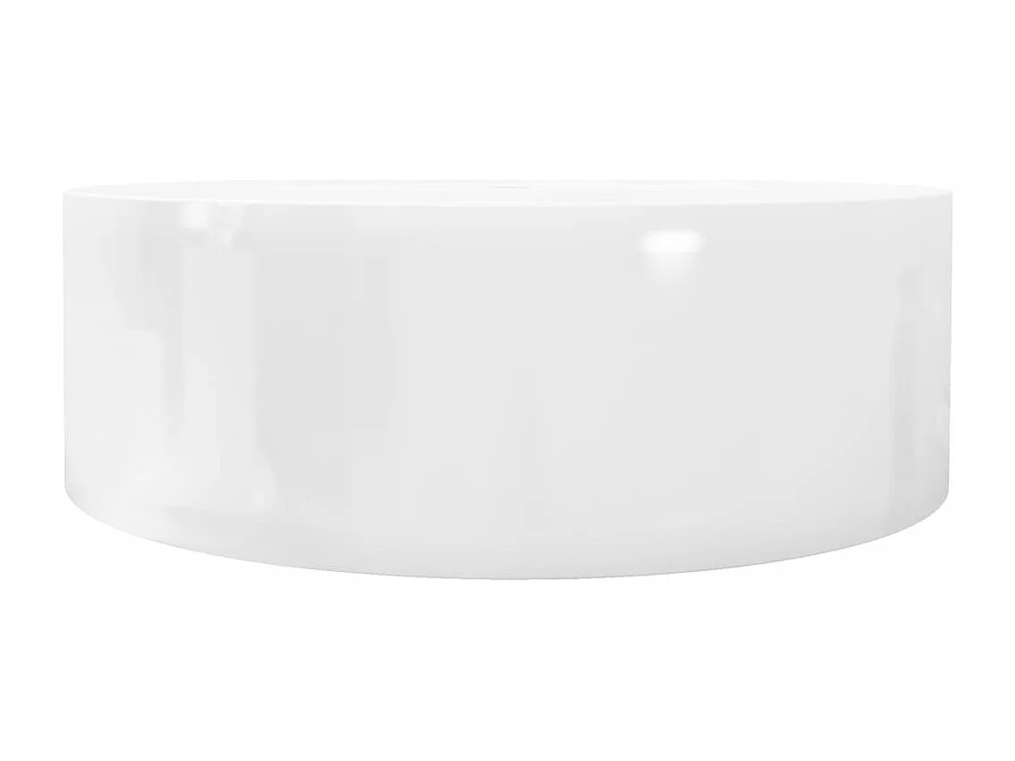 Lavabo bagno diametro 46,5 cm con foro troppopieno/rubinetto tondo in ceramica bianco 02_0002513