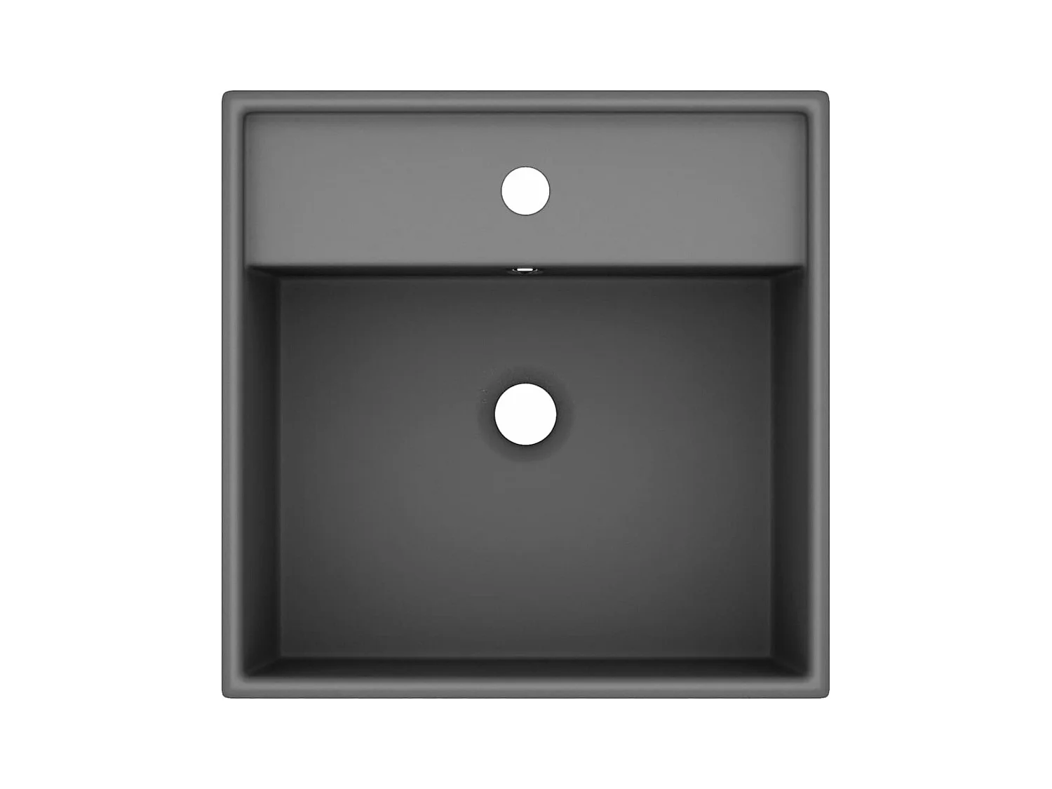 Lavabo carré de luxe grise 41 x 41 x 15 cm 02_0002692