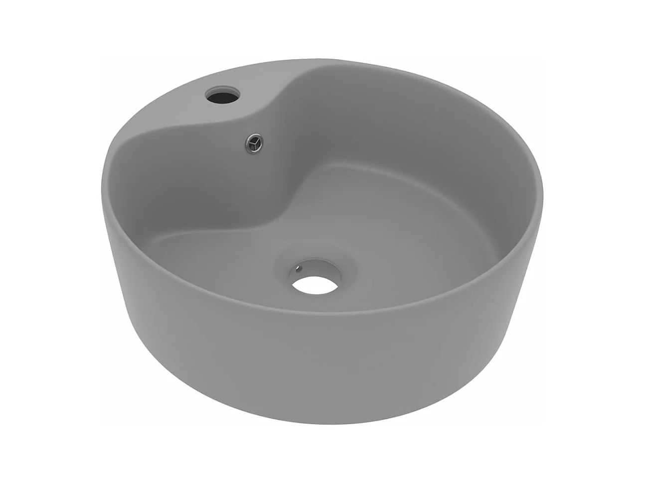 Lavatório de luxo com transbordamento, bancada, banheiro, cosméticos, casa, 36x13 cm, fosco, cinza claro, cerâmica 02_0002779