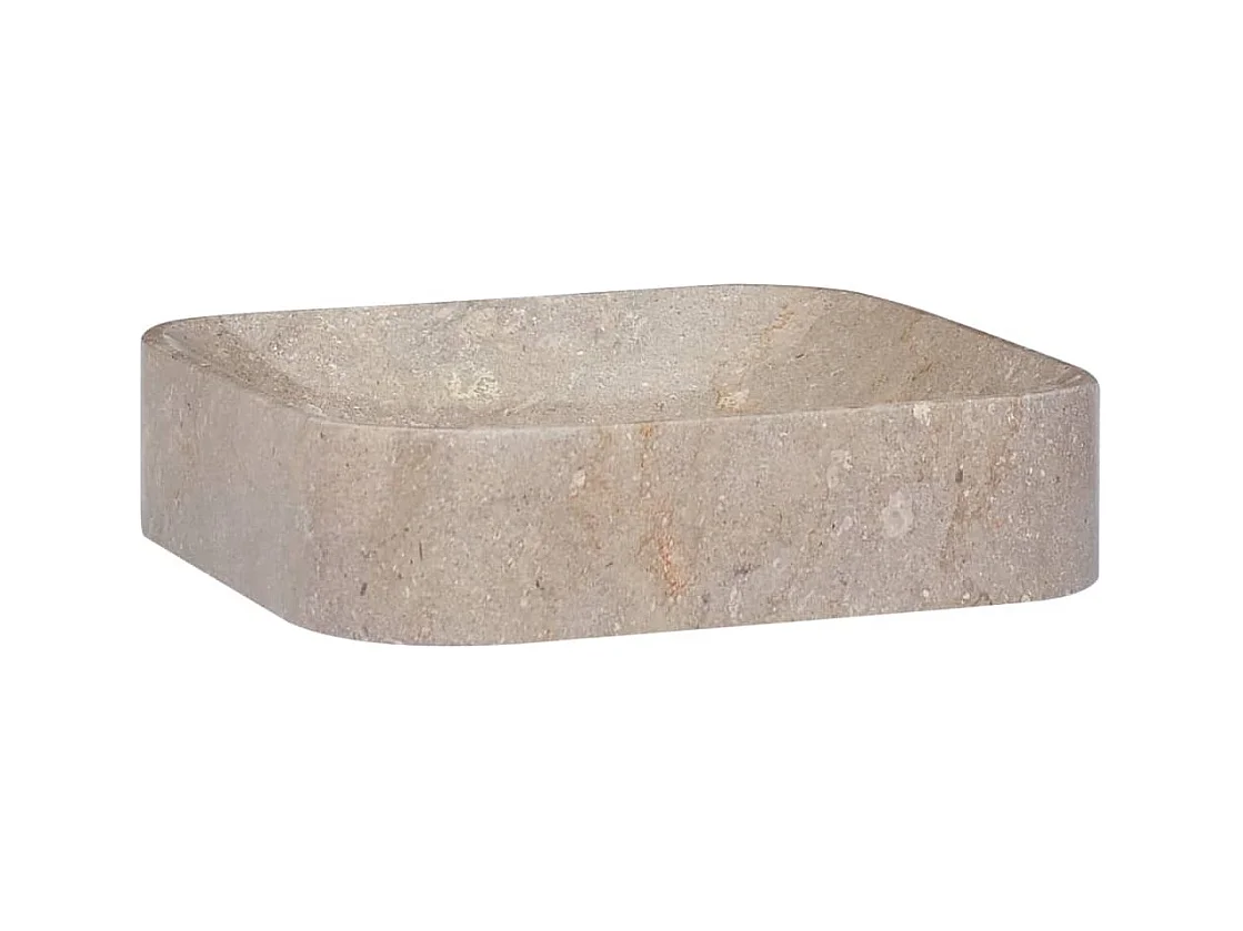 Lavabo da bagno lavabo da appoggio per WC lavabo da bagno lavabo da bagno interno casa 40 x 40 cm marmo grigio 02_0002826
