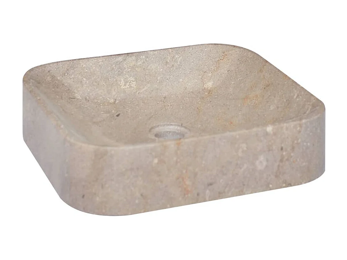 Lavabo de salle d'eau grise 40 x 40 x 10 cm 02_0002826