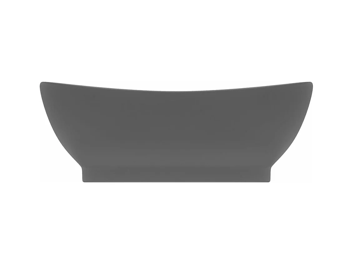 Lavabo ovale à trop-plein grise 58.5 x 39 x 21 cm 02_0002681