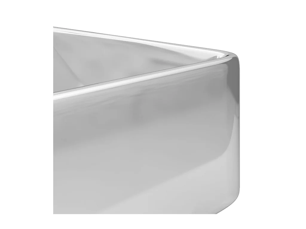 Lavabo avec trou pour argenté 48 x 37 x 13.5 cm 02_0002590