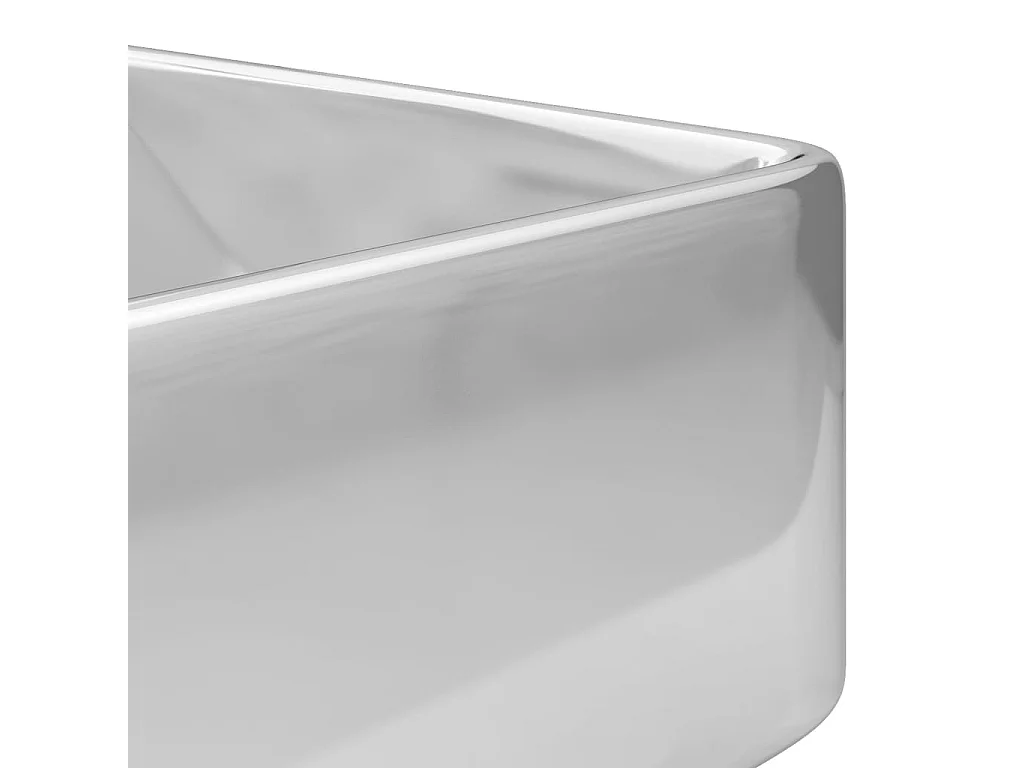 Lavabo avec trou pour argenté 48 x 37 x 13.5 cm 02_0002590