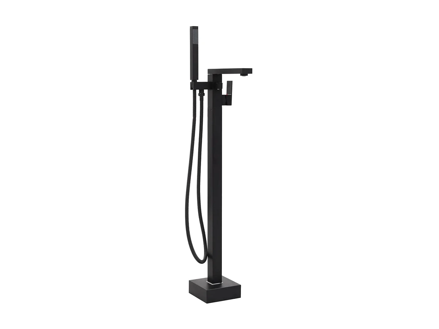 Grifo para bañera de baño independiente acero inoxidable 90 cm negro 02_0003480