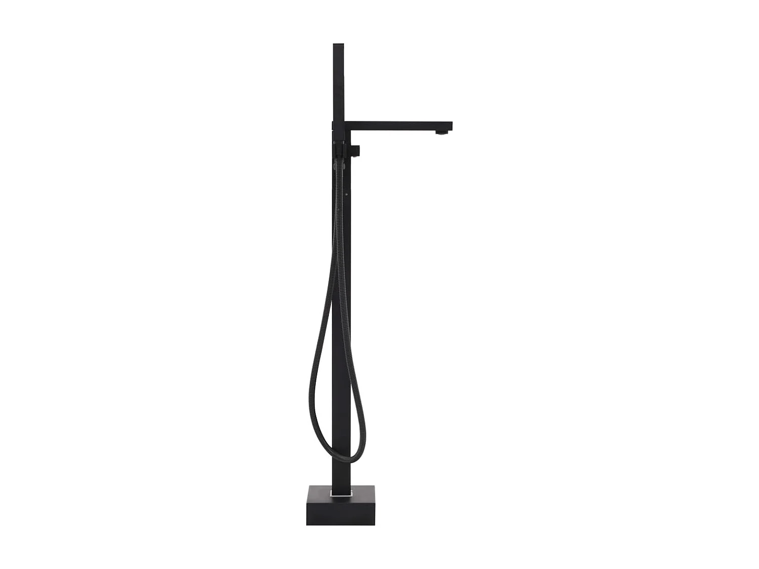 Grifo para bañera de baño independiente acero inoxidable 90 cm negro 02_0003480