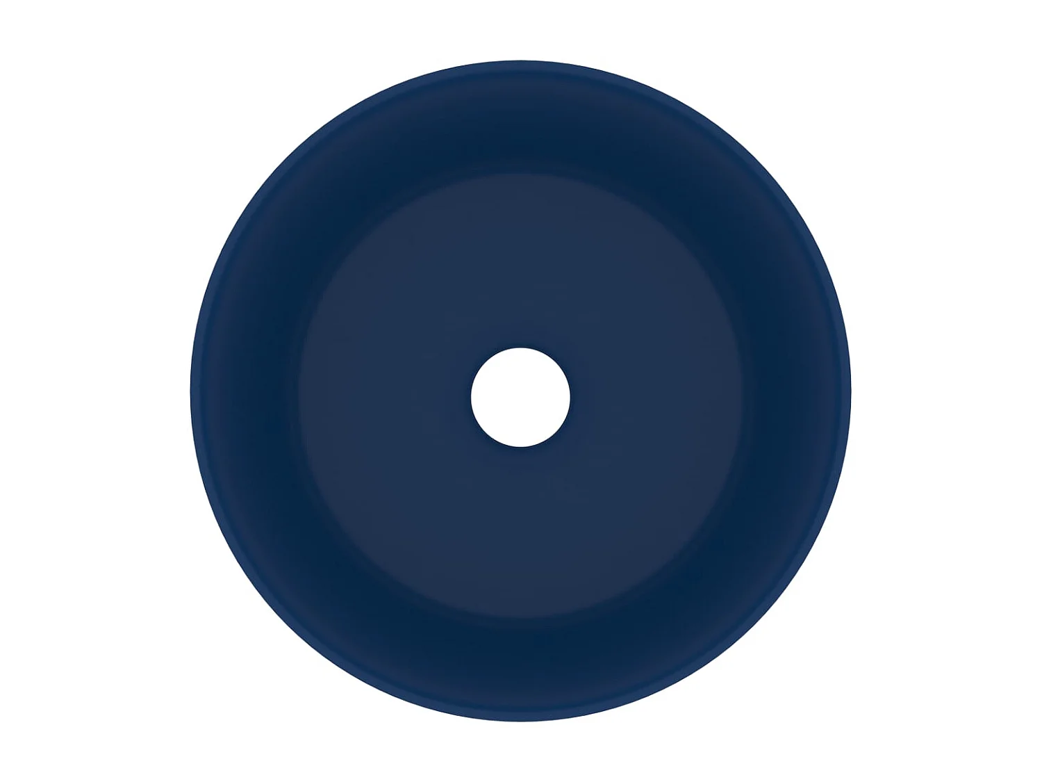 Lavabo rotondo di lusso da appoggio WC lavabo bagno guardaroba cucina interno casa 40 x 15 cm ceramica blu scuro opaco 02_0002754