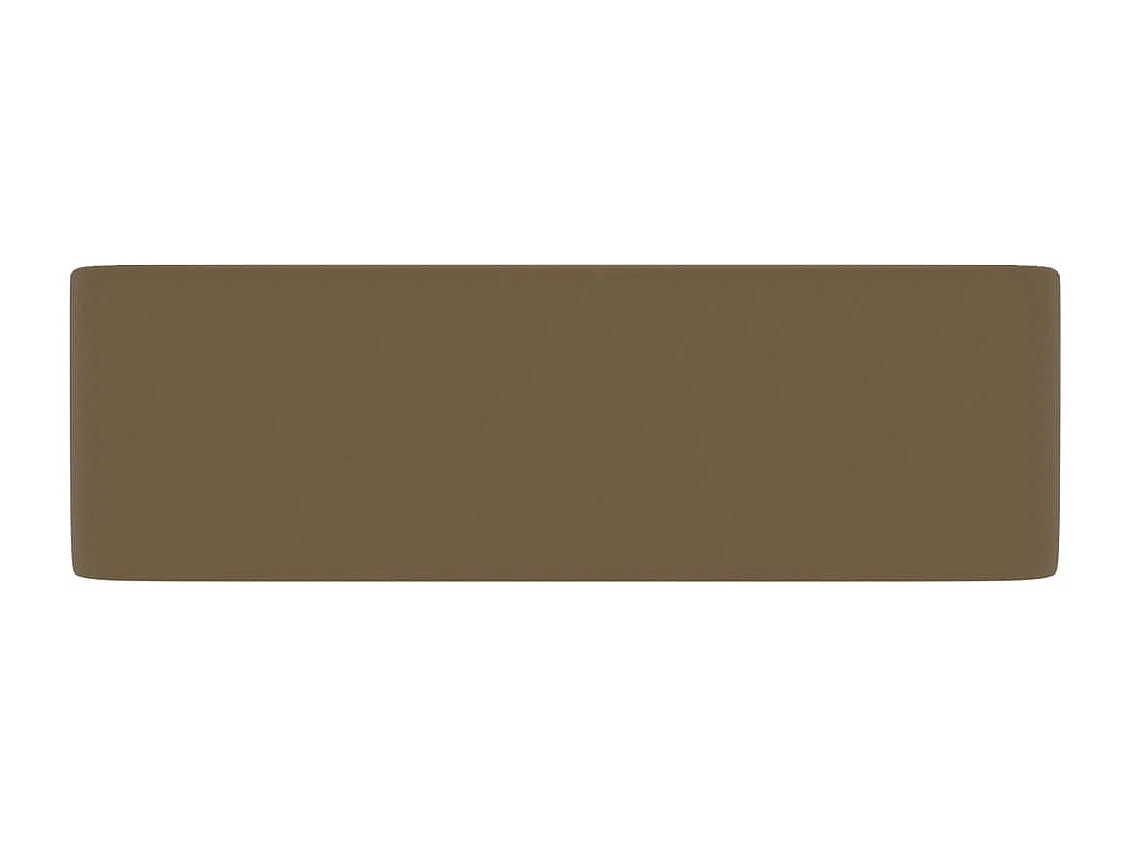 Lavabo de lujo sobre encimera lavabo para baño cuarto de cosmética rectangular 41 x 30 cm crema mate cerámica 02_0002793