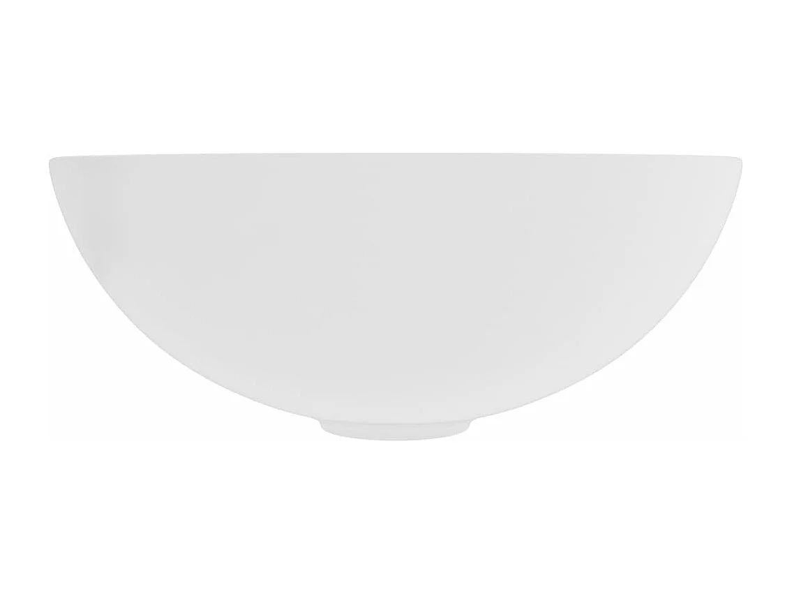 Lavabo redondo para baño, encimera, lavabo para inodoro, lavabo para cocina, sala de cosmética, interior del hogar, diámetro 28 cm, cerámica blanca mate 02_0002718
