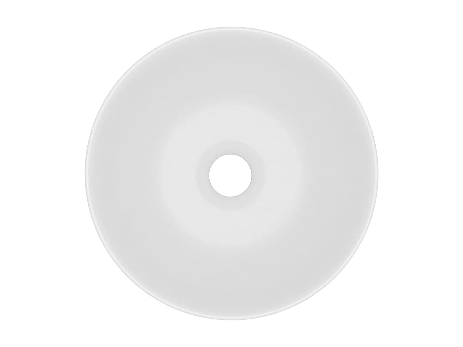 Lavabo redondo para baño, encimera, lavabo para inodoro, lavabo para cocina, sala de cosmética, interior del hogar, diámetro 28 cm, cerámica blanca mate 02_0002718
