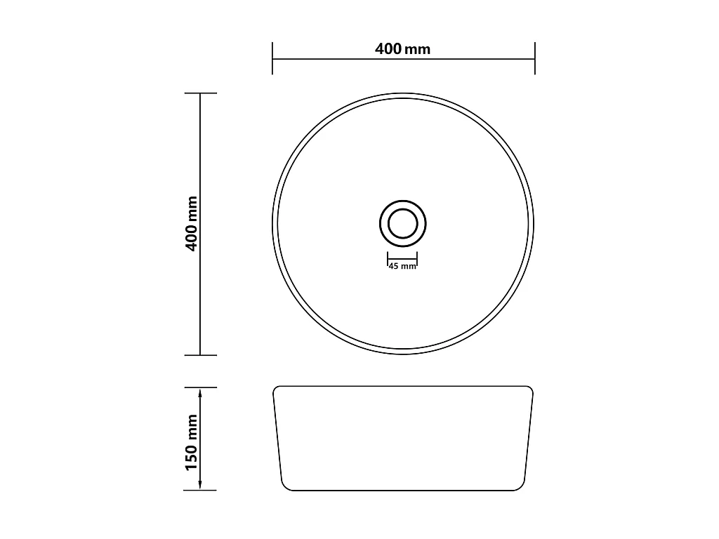 Lavabo redondo de lujo sobre encimera para baño aseo cocina interior 40 x 15 cm cerámica rosa mate 02_0002752