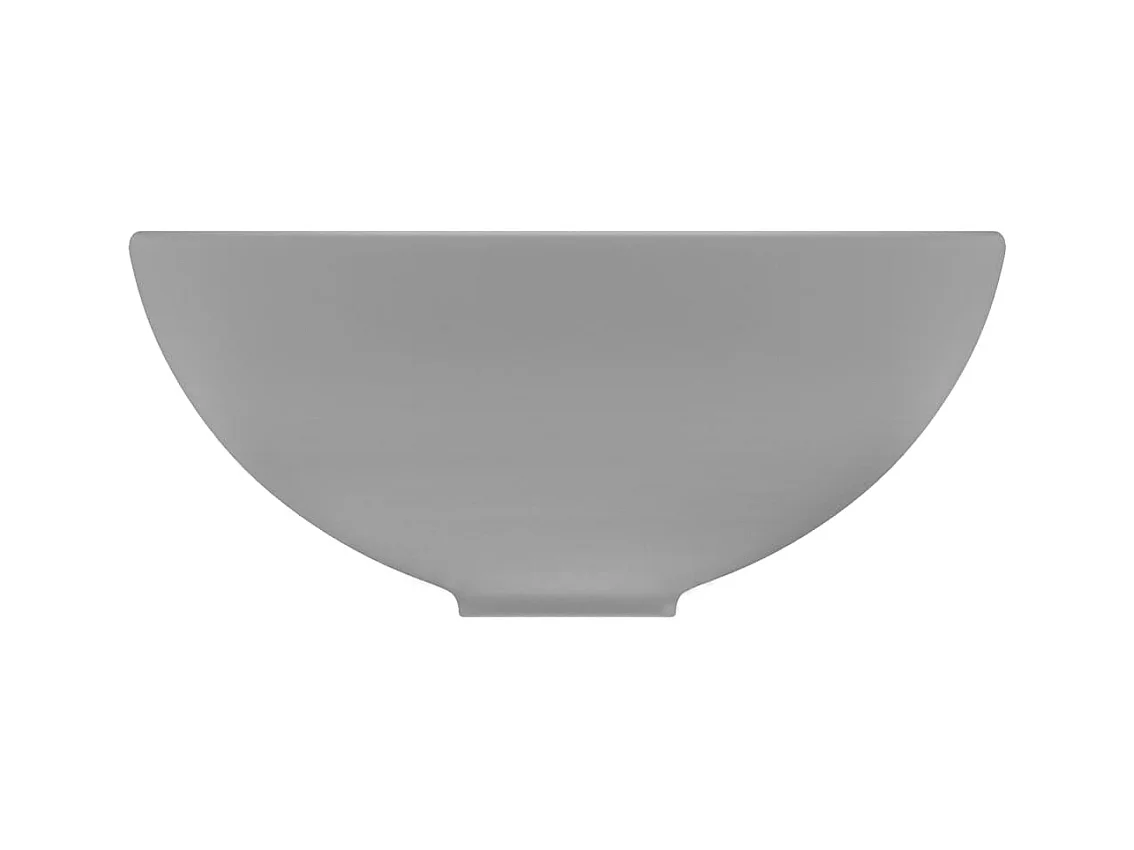 Lavabo da bagno rotondo di lusso lavabo diametro 32,5 cm in ceramica grigio chiaro opaco 02_0002713