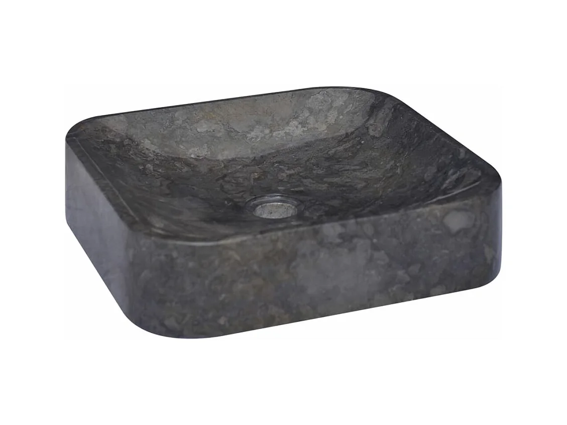 Lavabo de salle d'eau noire 40 x 40 x 10 cm 02_0002825