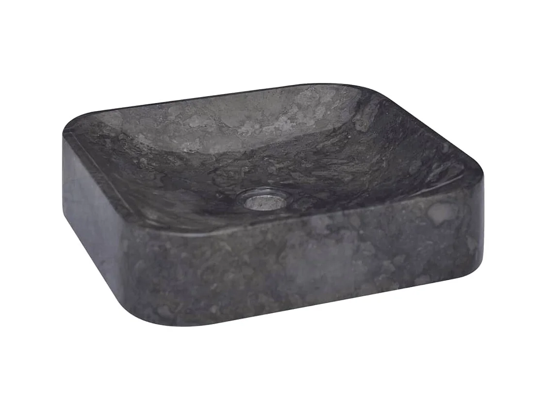 Lavabo de salle d'eau noire 40 x 40 x 10 cm 02_0002825