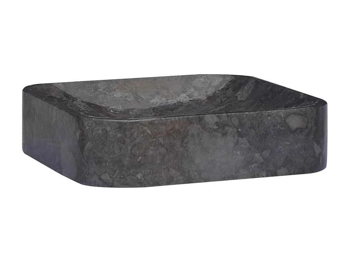 Lavabo de salle d'eau noire 40 x 40 x 10 cm 02_0002825