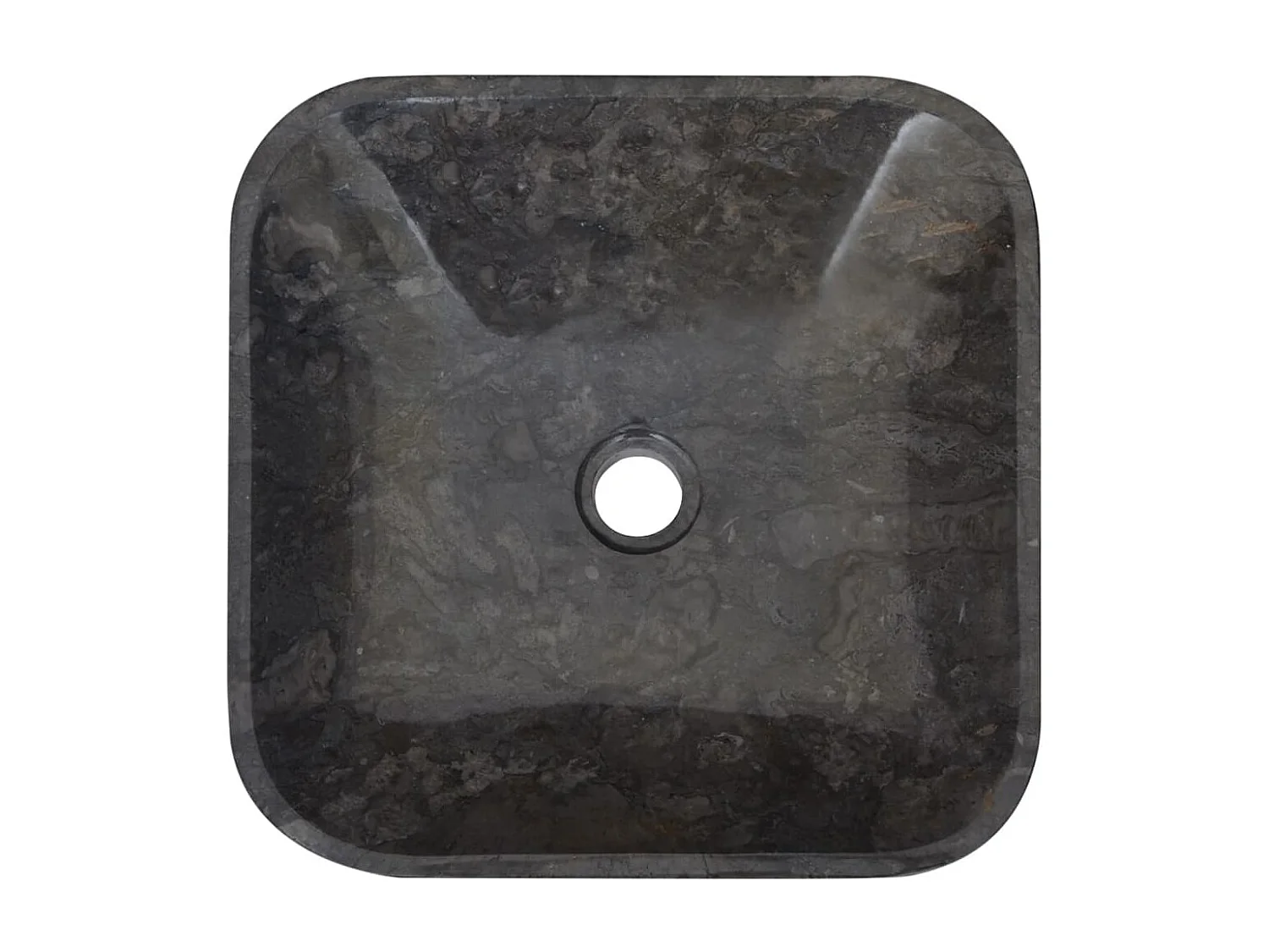 Lavabo de salle d'eau noire 40 x 40 x 10 cm 02_0002825