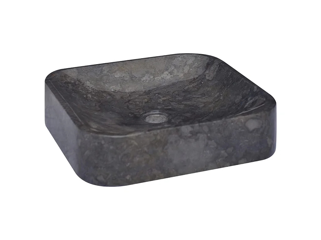 Lavabo de salle d'eau noire 40 x 40 x 10 cm 02_0002825
