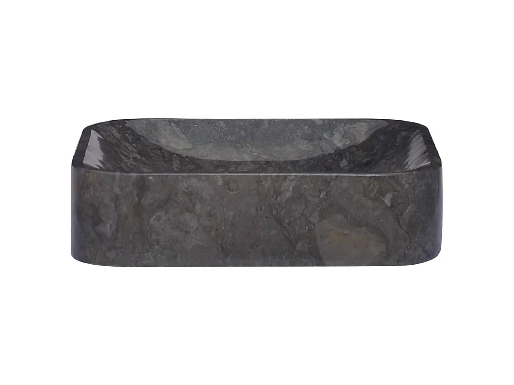 Lavabo de salle d'eau noire 40 x 40 x 10 cm 02_0002825