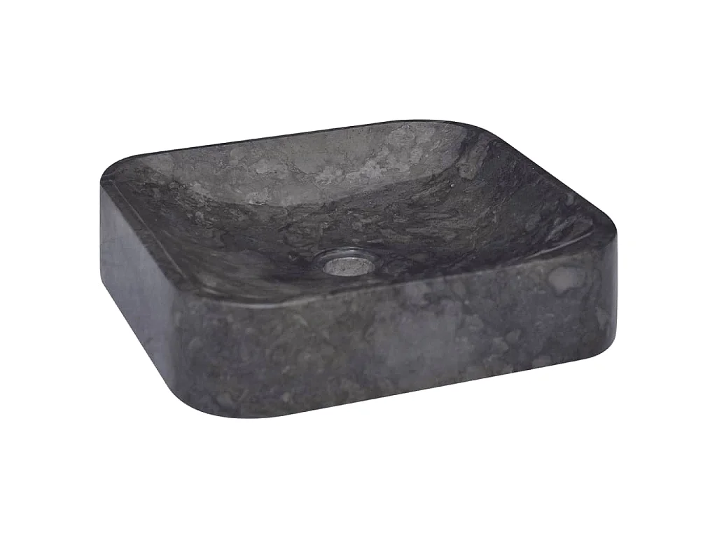 Lavabo de salle d'eau noire 40 x 40 x 10 cm 02_0002825