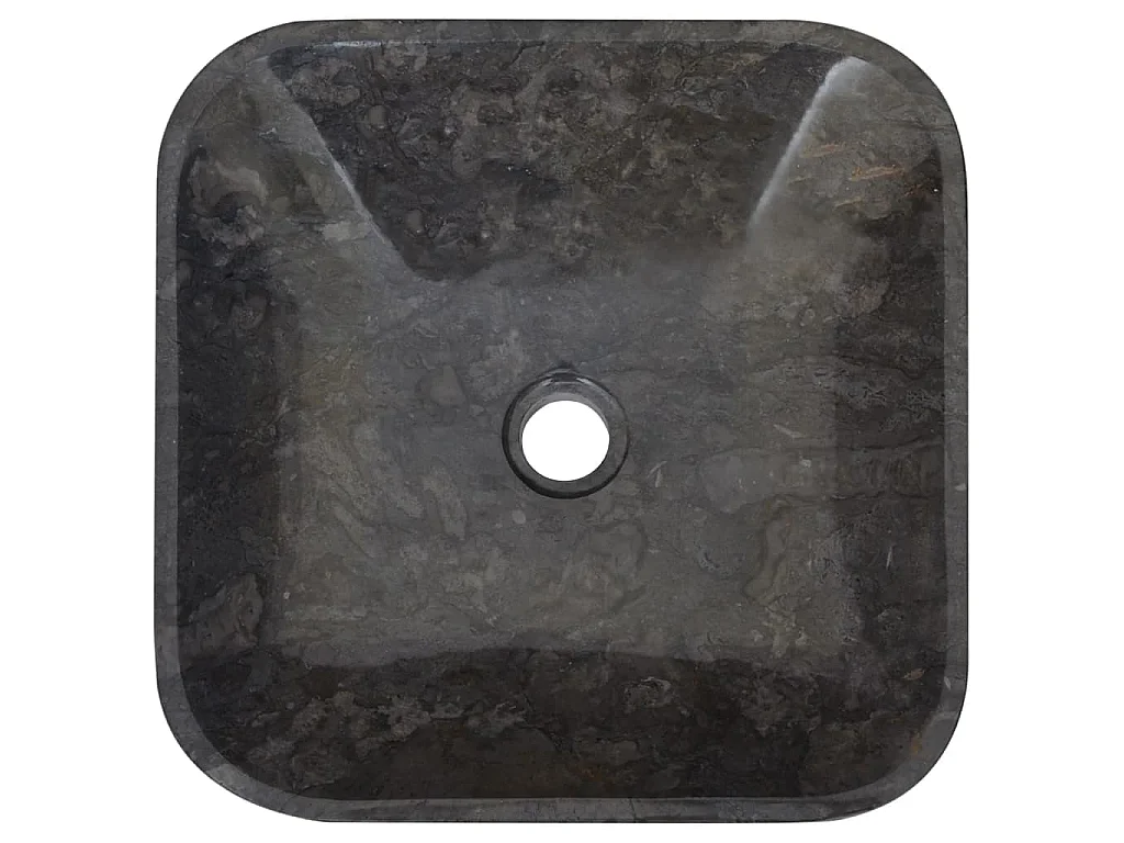 Lavabo de salle d'eau noire 40 x 40 x 10 cm 02_0002825