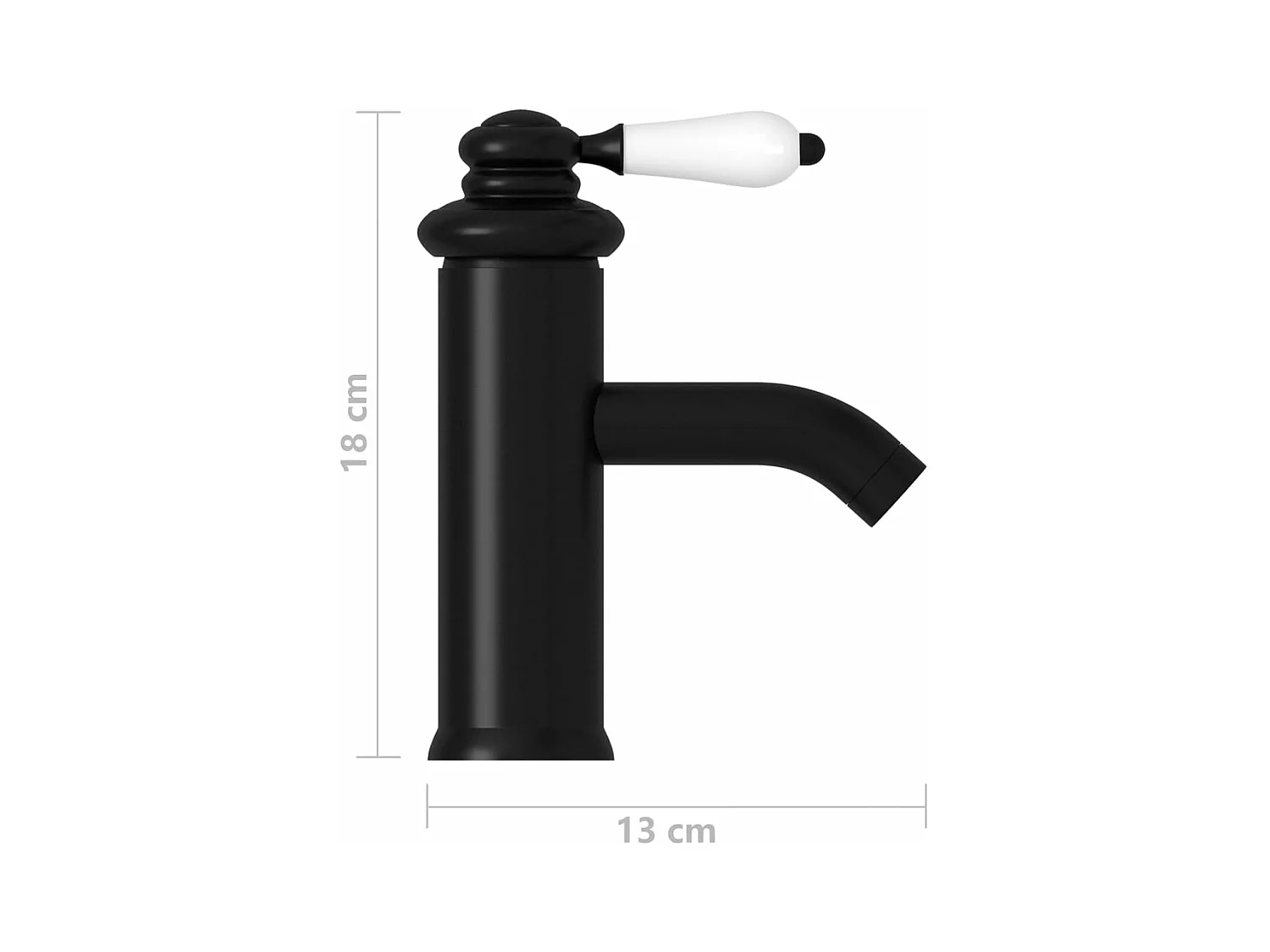 Grifo para lavabo de baño, grifo para lavabo, mezclador de baño, mezclador de agua para habitación, hogar, interior, 18cm, negro 02_0003523